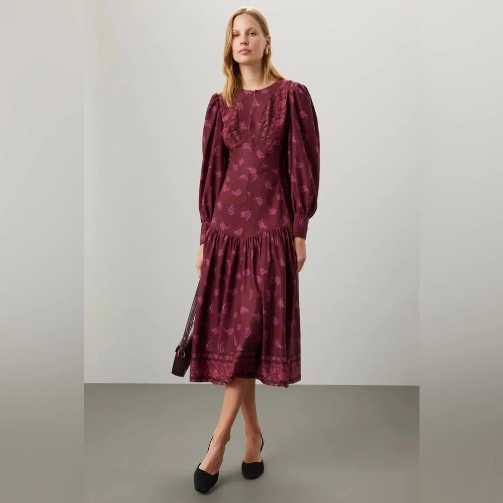 derek lam purple dress Derek Lam - Purple Reef Aline Midi Dress